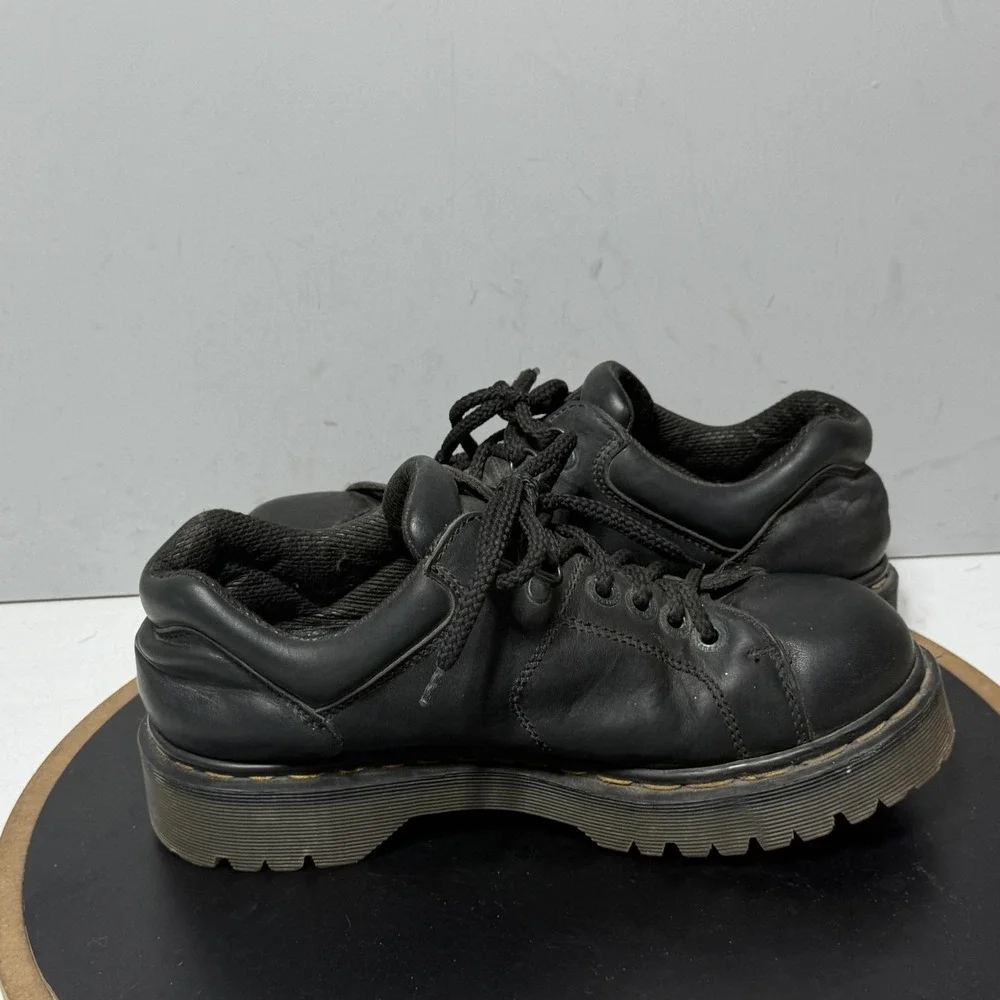 Vintage Dr. Martens Shoes Mens Size 8 Black Leather Chunky Made In England 90s